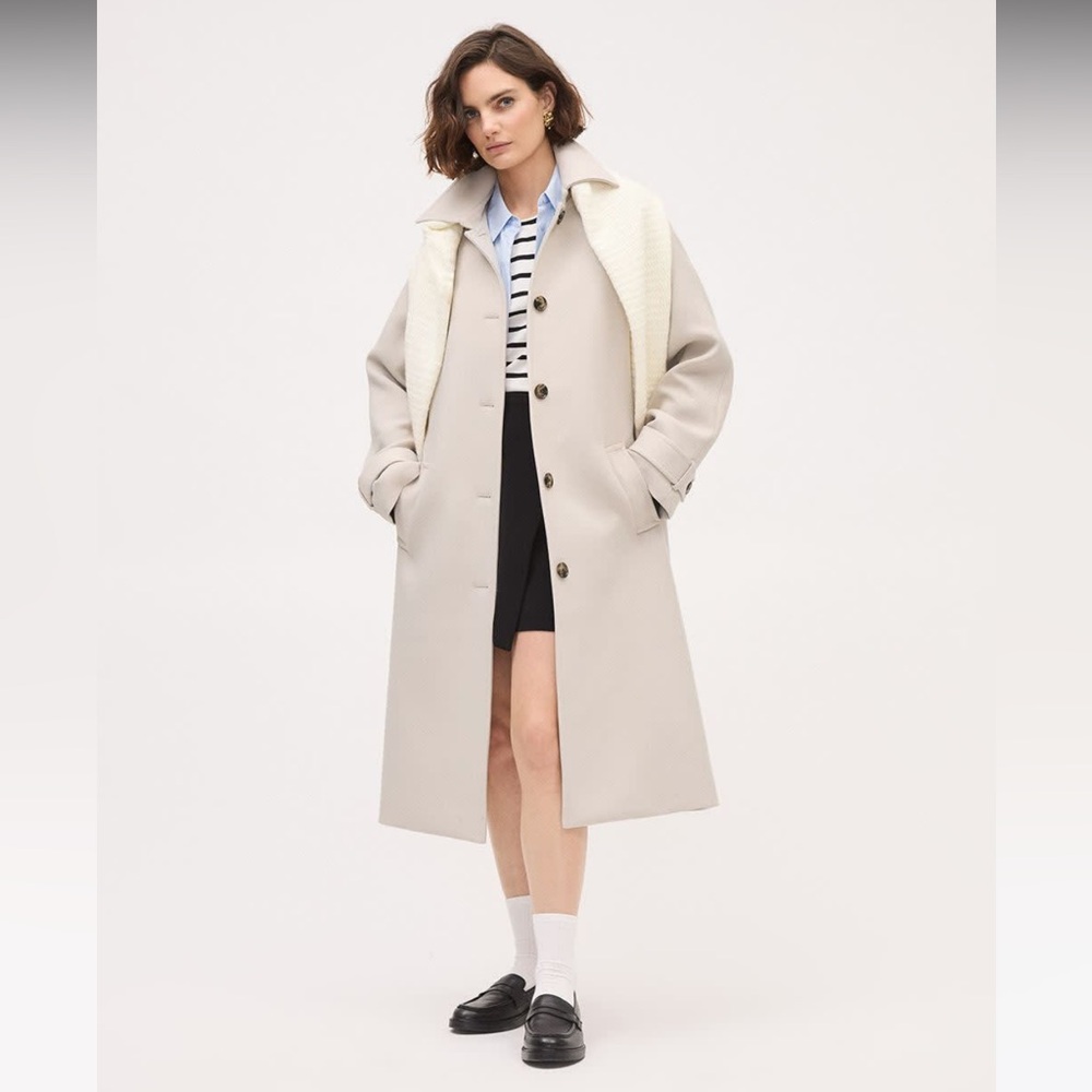RW&CO. Twill Trench Coat With Collar